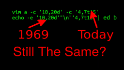Can You Use 'ed' As A Drop-in Replacement For vim, grep & sed?